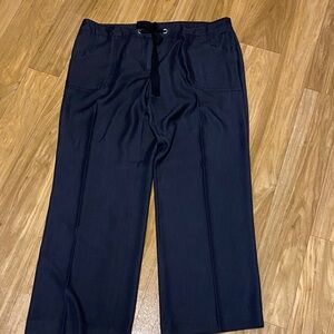 AGB Charcoal Wide-Leg Pants with Drawstring; size 16